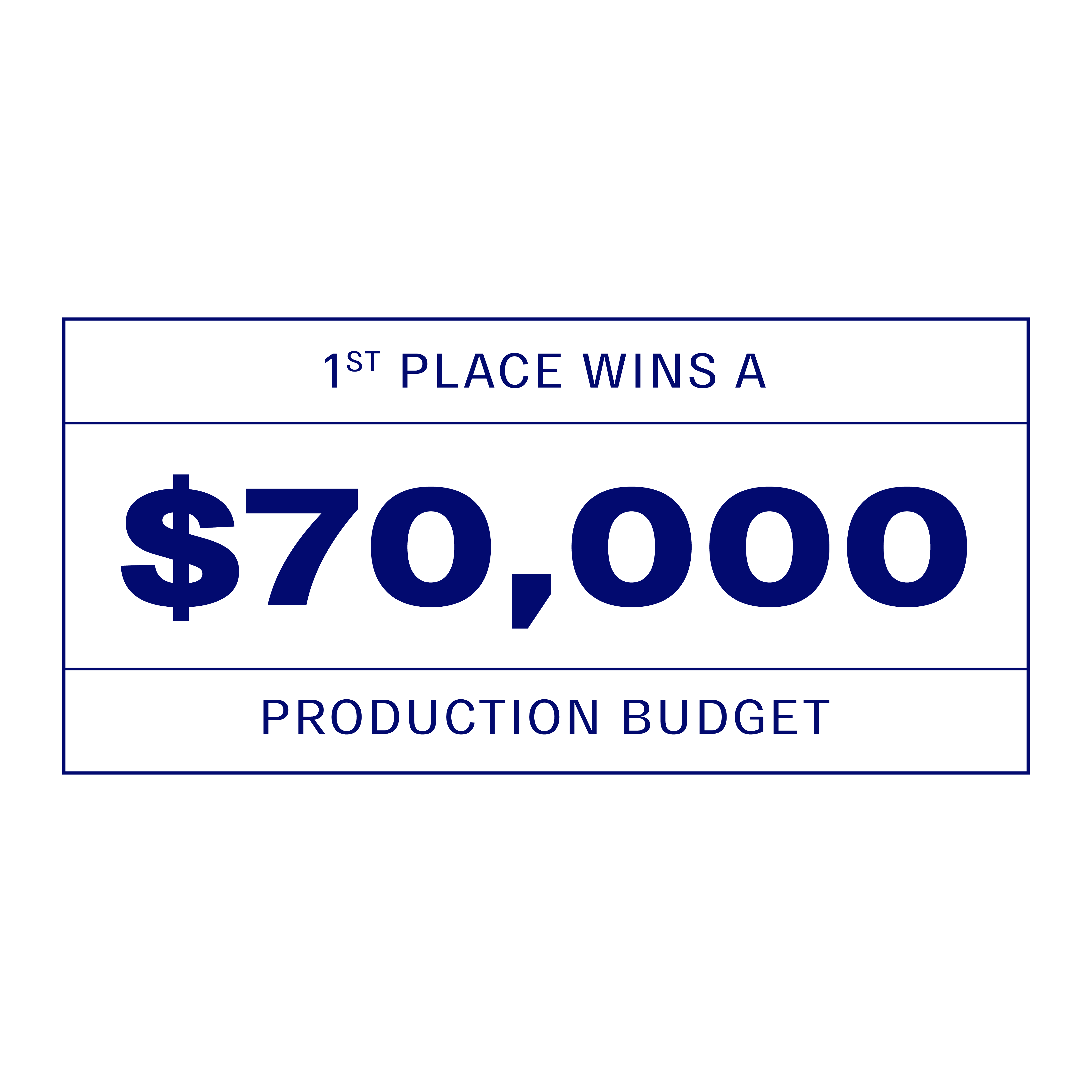 
1st place wins a $70,000 Production budget