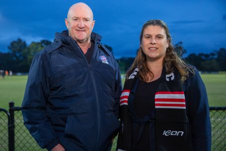 Head of AFL Victoria, Greg Madigan and TAC Executive General Manager of Community Jacqui Sampson